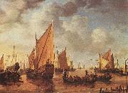 VLIEGER, Simon de Visit of Frederick Hendriks II to Dordrecht in 1646 asr oil